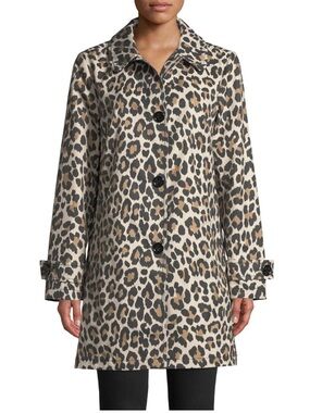 Kate Spade leopard print trench raincoat